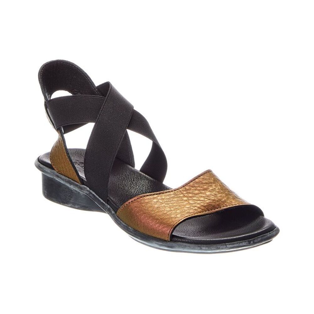 Arche Satia Leather Sandal, Black